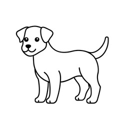 Cute Doggy Outline Icon