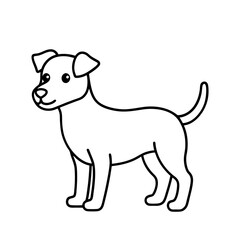 Cute Doggy Outline Icon