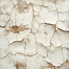 Obraz premium Cracked, weathered, off-white paint texture.