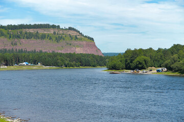 lake and mountains