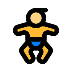 baby fill color icon style