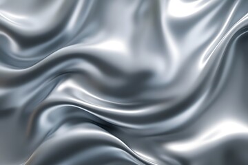 Obraz premium Silver fabric drapes, elegant texture, abstract background
