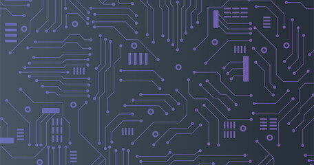 Circuit board technology background with hi-tech digital data connection system and computer electronic design. Vector illustration.