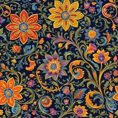 Ornate Floral Seamless Pattern