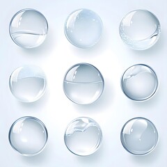 Water Droplets in Glass Globes, Abstract Design