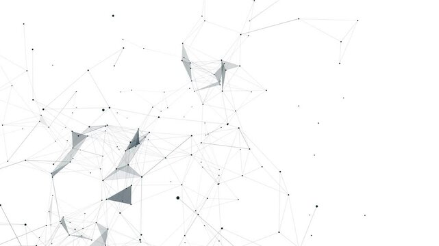 line connect network animation on white background. Line technology data connection and business background	