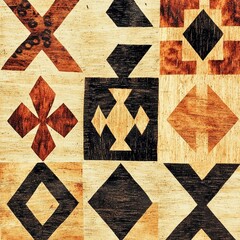 Vibrant Himba Textile Pattern Featuring Bold Tribal Geometry