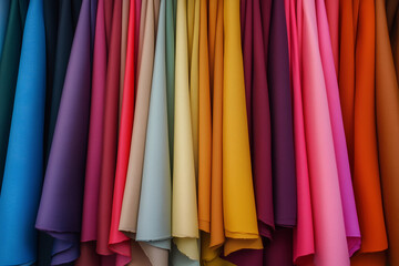 Colorful fabric background.