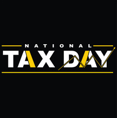 National Tax Day: Minimalist Design with Growth Symbols