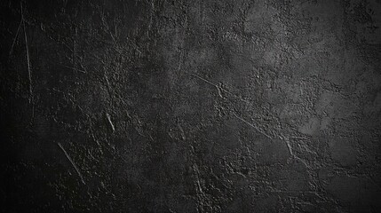 Close-up of black scratched metal texture with visible marks and high contrast