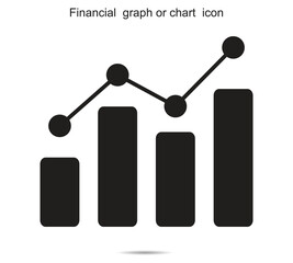 Financial  graph or chart  icon
