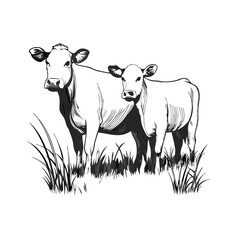  Close-up view of two cows.