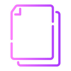 sheet Line Gradient Icon