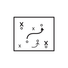 Soccer game strategy icon