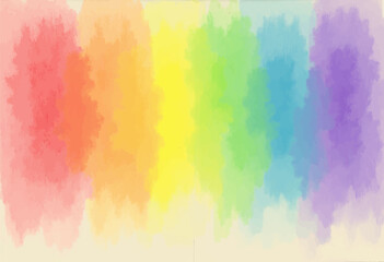 Obraz premium Watercolor Rainbow Wash on Paper Texture