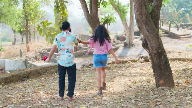 Couple walking celebrating special day at resort