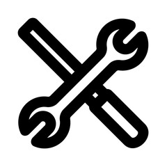 maintenance outline black icon style