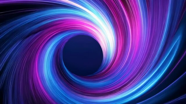 Vibrant Swirling Abstract Motion of Light in a Twisting Vortex