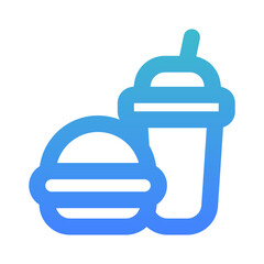 food outline gradient icon style