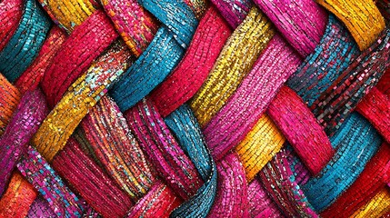 Colorful woven texture background.