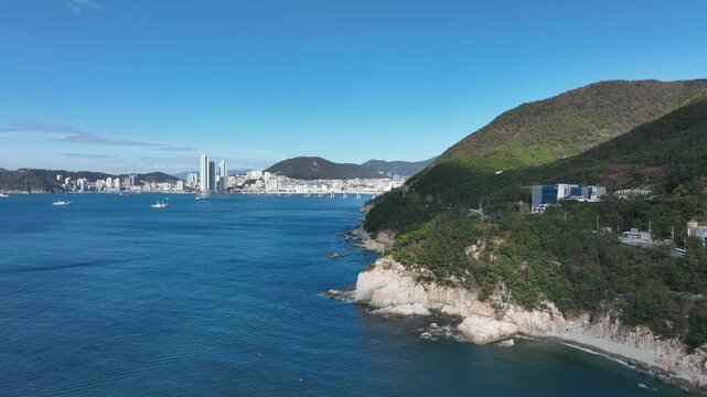 한국 부산의 바다