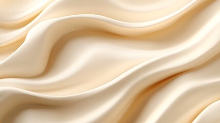 Obraz premium Soft, flowing cream-colored fabric with gentle waves and curves.