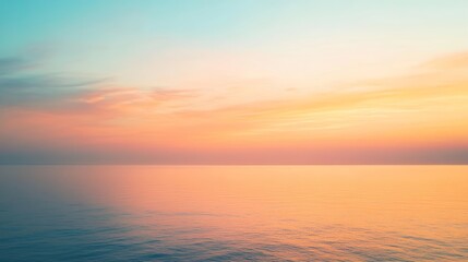 Fototapeta premium Serene Sunset Over Calm Ocean Peaceful Seascape