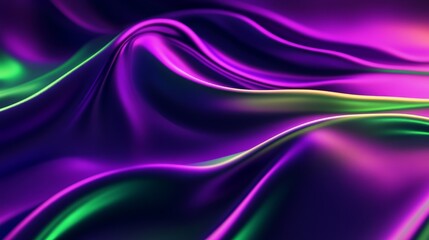 Obraz premium Abstract Purple and Green Liquid Wave Background