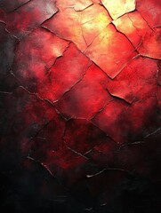 Full Frame Abstract Red & Black Texture. Painted Wall. Artistic Backdrop, Grunge Surface. Dark Background. Fire Concept. Blood. Lava. Design Element.