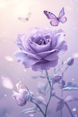 Butterflies dance in the air