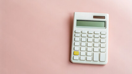 virtual classroom education with accessibility Concept Calculator on a pink background for financial or educational purposes.