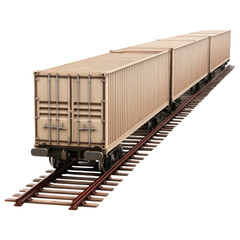 Obraz premium Autonomous Vehicle Concept Train cars on tracks against a black background.