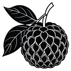 custard apple ata with leaves