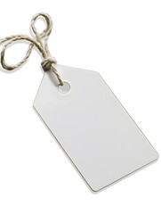Fototapeta premium Blank White Tag Tied With Twine String