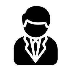 man recruiter glyph style