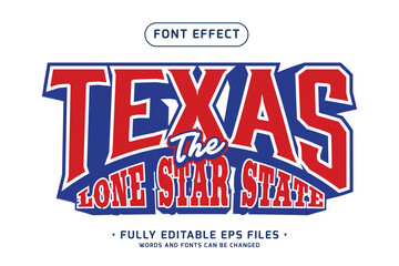 Texas Lone Star State 3D Text Effect