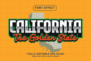 California Bold 3D Editable Vintage Font Style