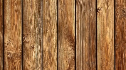 Naklejka premium A close-up view of wooden planks arranged vertically, showcasing natural textures and colors.