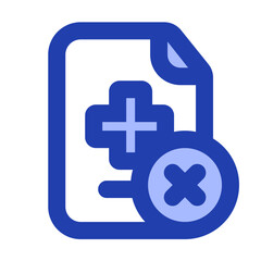 Fototapeta premium failed health test blue style