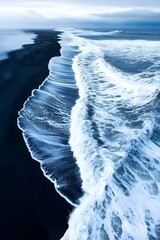 Icelandic Black Sand Beach Waves (1)