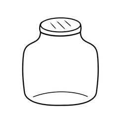 Illustration of a jar in outline design