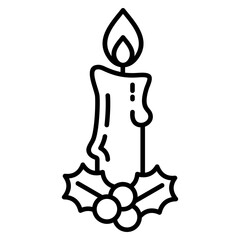 Candle Outline Icon