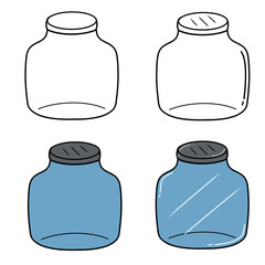 set of jars illustrations 