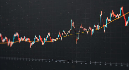 Thin Market Analysis Chart - Faint Stock Graph with Trends