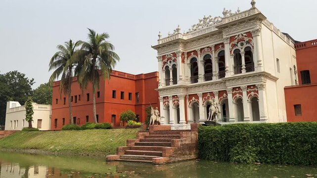 Traditional Craftsmanship at Sonargaon Museum &ndash; Wooden Sculptures, Nakshi Kantha Embroidery & Folk Artifacts in a Heritage Building, Bangladesh
