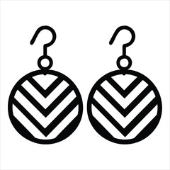 Obraz premium Contemporary Geometric Earrings Vector Illustration for Graphic Designers 