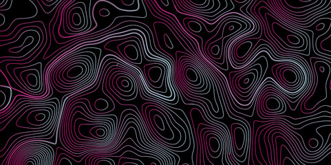 Abstract outline topographic contour map background. Dark texture background for your perfect interior. Old paper texture design .geographical map Imitation.