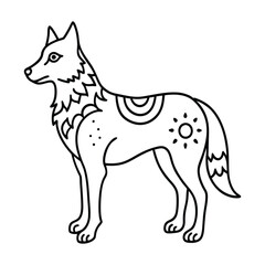 vector illustration of a wolf