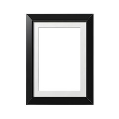 Obraz premium Vector illustration of a black picture frame isolated on transparent white background, clipping path, pen tool.