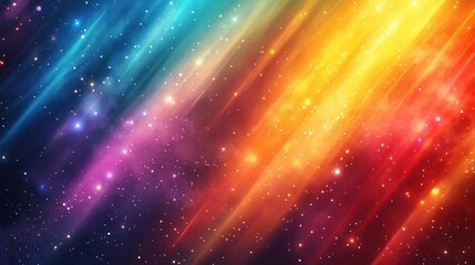 a vibrant cosmic rainbow nebula with glittering stars creating a dazzling celestial abstract perfect for wallpapers and otherworldly designs